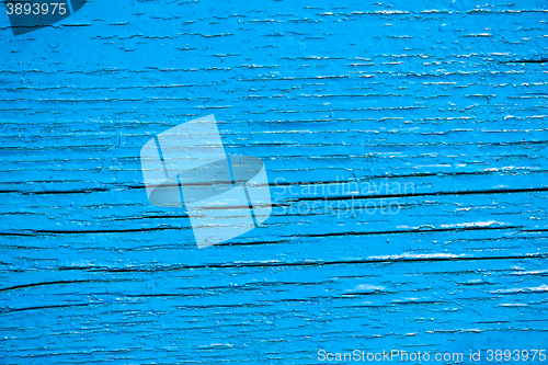 Image of Old wooden planks painted with blue paint