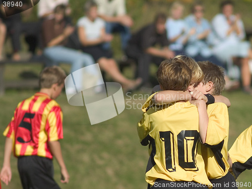 Image of Young football players