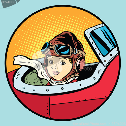 Image of Child pilot plane game dream aviation