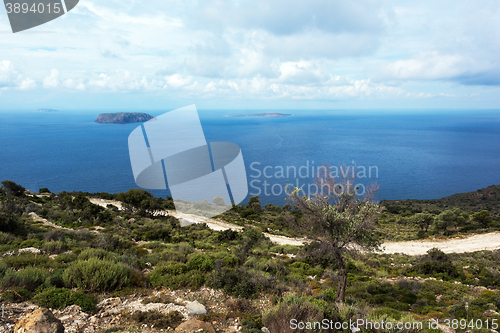 Image of View from Nisyros, volcanic Greek island 