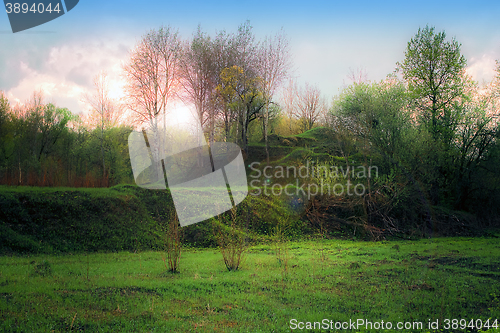 Image of Landscape with green hill