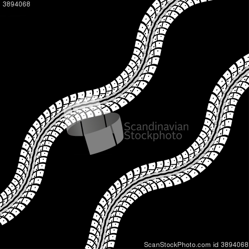 Image of Tire tracks vector