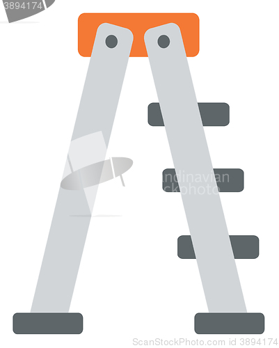 Image of Metallic step ladder. 