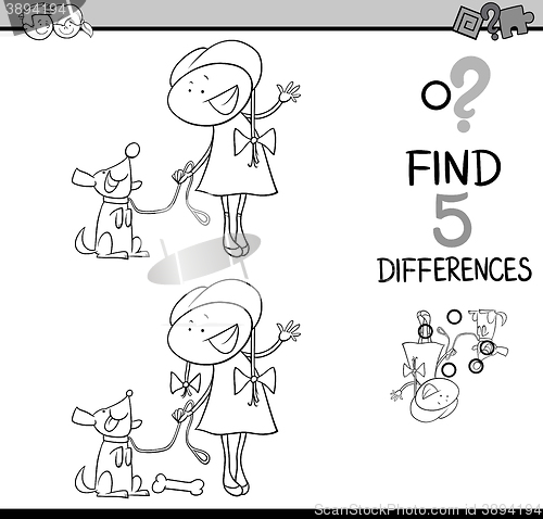 Image of differences activity coloring book