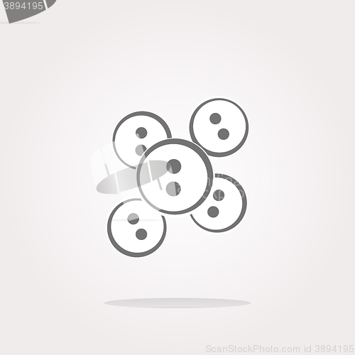 Image of vector abstract icon on glossy web button. Web Icon Art. Graphic Icon Drawing