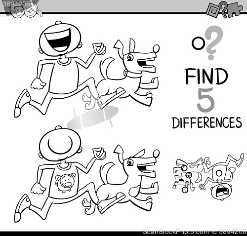 Image of differences task coloring book