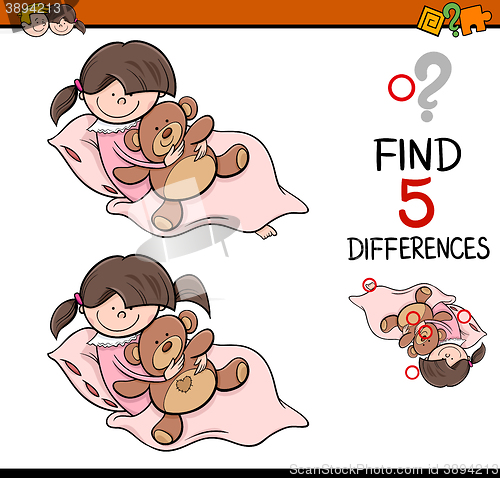 Image of differences activity for children