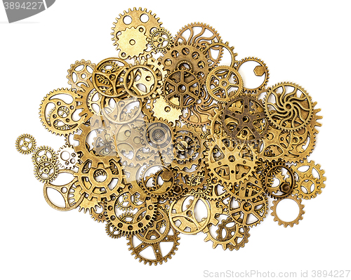 Image of Vintage Mechanical Cogwheel Gears Wheels