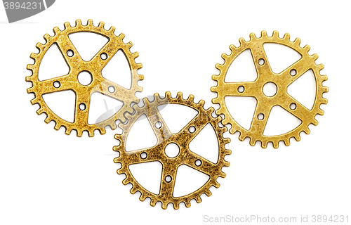 Image of Vintage Mechanical Cogwheel Gears Wheels