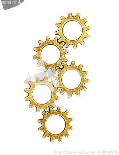 Image of Vintage Mechanical Cogwheel Gears Wheels