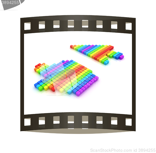 Image of Set of Link selection computer mouse cursor on white background. The film strip