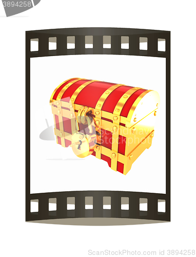 Image of cartoon chest. The film strip