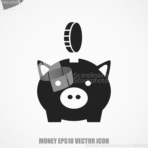 Image of Currency vector Money Box With Coin icon. Modern flat design.