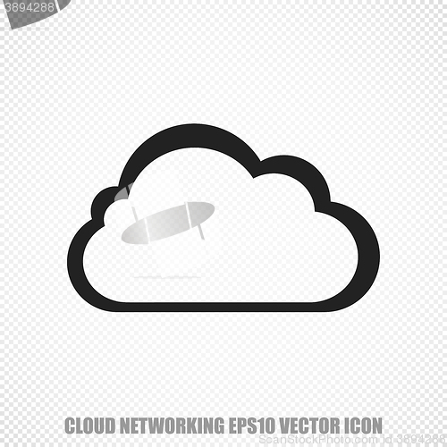 Image of Cloud networking vector Cloud icon. Modern flat design.