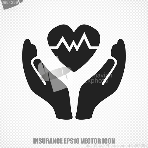 Image of Insurance vector Heart And Palm icon. Modern flat design.