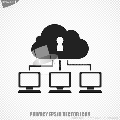 Image of Security vector Cloud Network icon. Modern flat design.