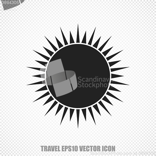 Image of Travel vector Sun icon. Modern flat design.