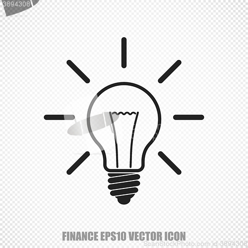 Image of Finance vector Light Bulb icon. Modern flat design.