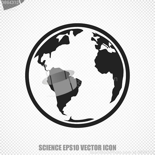 Image of Science vector Globe icon. Modern flat design.