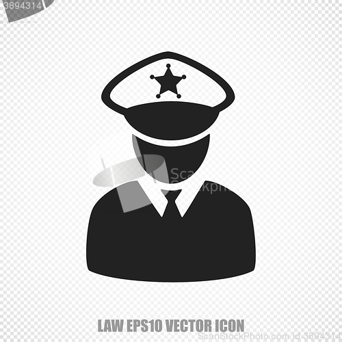Image of Law vector Police icon. Modern flat design.
