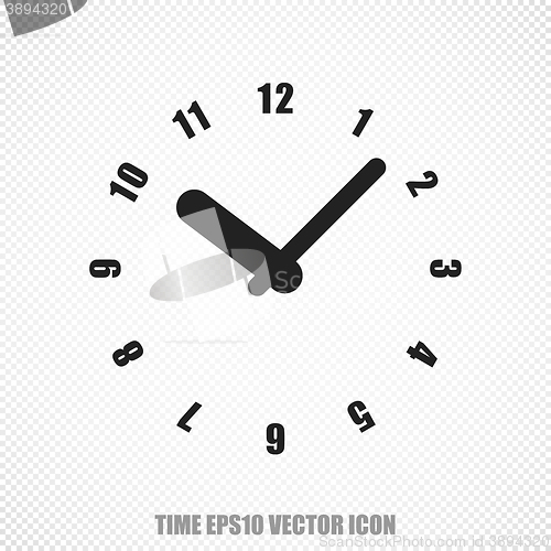 Image of Timeline vector Clock icon. Modern flat design.