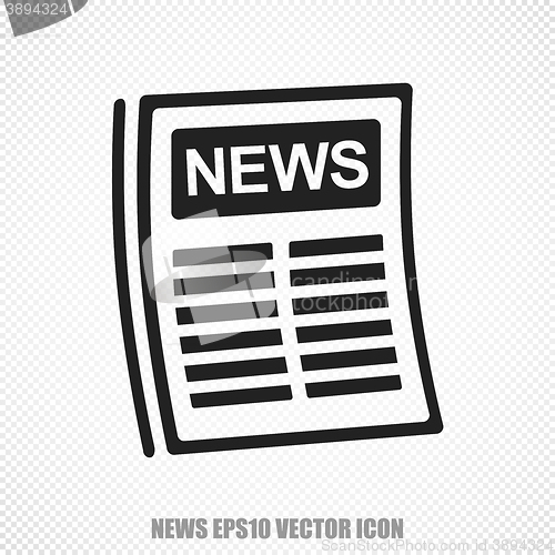 Image of News vector Newspaper icon. Modern flat design.