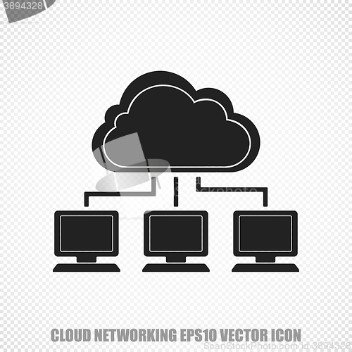 Image of Cloud computing vector Cloud Network icon. Modern flat design.