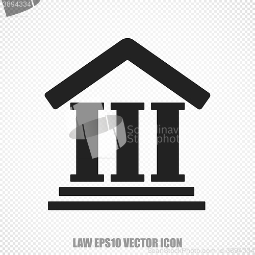 Image of Law vector Courthouse icon. Modern flat design.