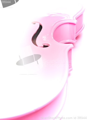 Image of Stylized Artistic Pink Violin Outline