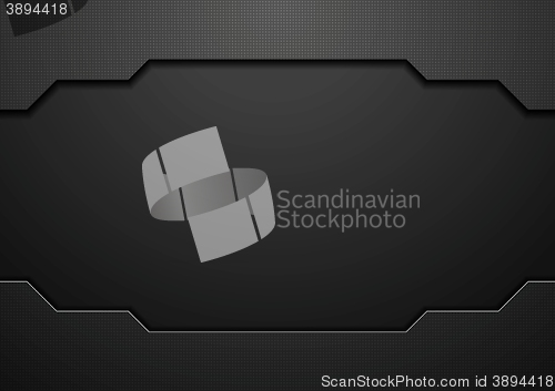 Image of Abstract black technology concept design