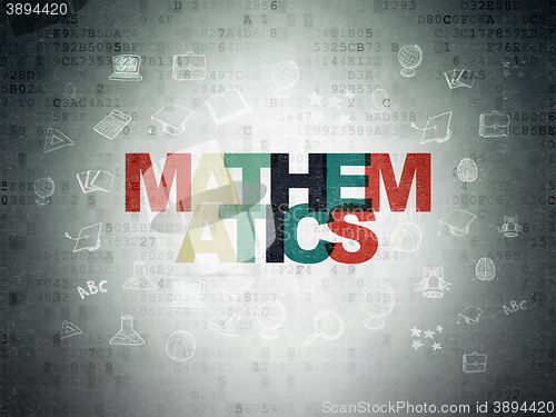 Image of Learning concept: Mathematics on Digital Data Paper background