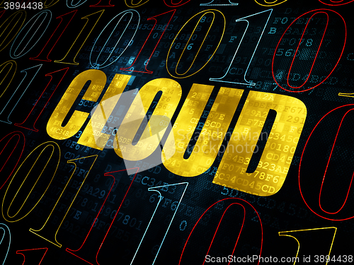 Image of Cloud computing concept: Cloud on Digital background