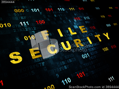 Image of Safety concept: File Security on Digital background