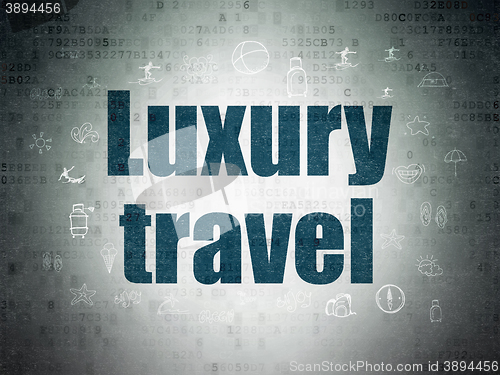 Image of Tourism concept: Luxury Travel on Digital Data Paper background