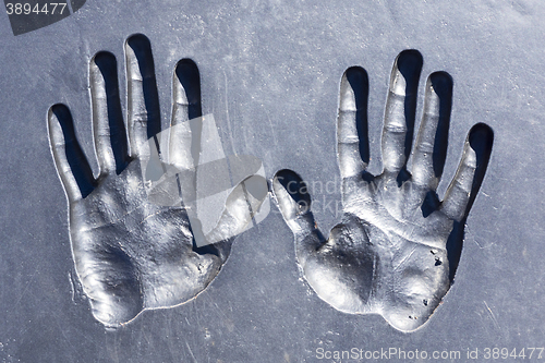 Image of Prints of human hands