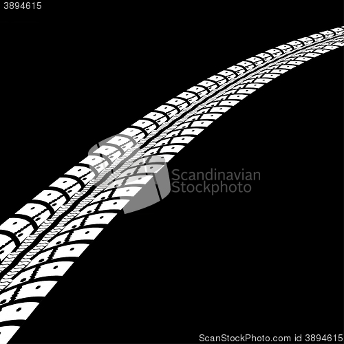 Image of Tire tracks vector