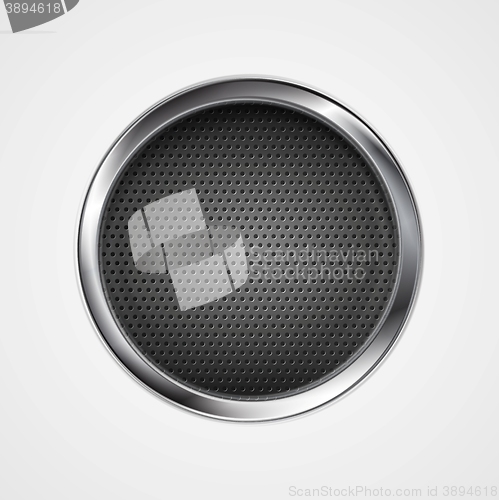 Image of Abstract metal perforated circle background