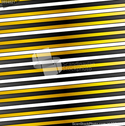 Image of White, black and golden stripes design
