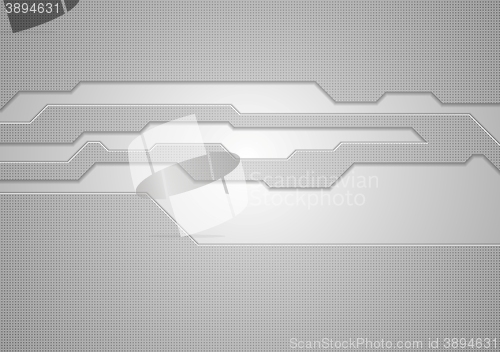 Image of Abstract grey technology background