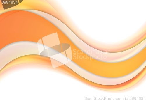 Image of Orange shiny waves corporate background