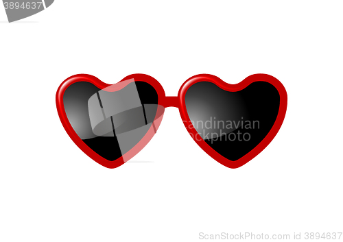 Image of Sunglasses with Valentine heart shapes