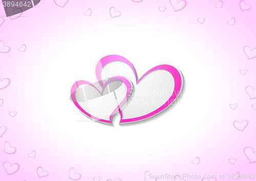 Image of Pink hearts Valentine Day background