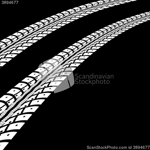 Image of Tire tracks vector