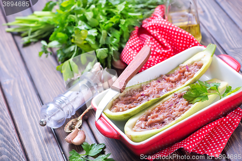 Image of marrow stuffed with meat