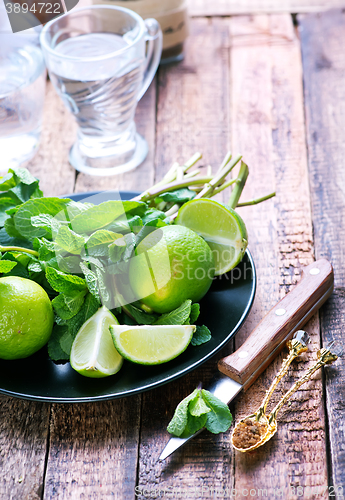 Image of ingredients for mojito