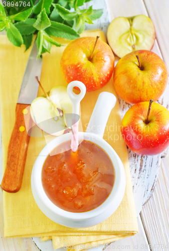 Image of jam and apples