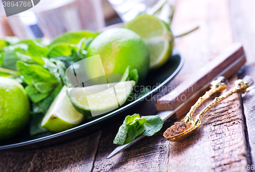 Image of ingredients for mojito