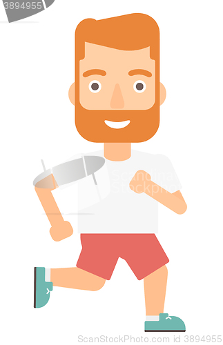 Image of Sportive man jogging.