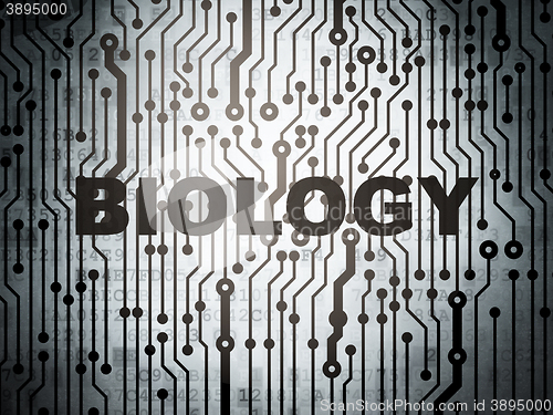 Image of Learning concept: circuit board with Biology