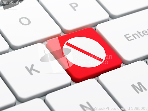 Image of Medicine concept: Pill on computer keyboard background